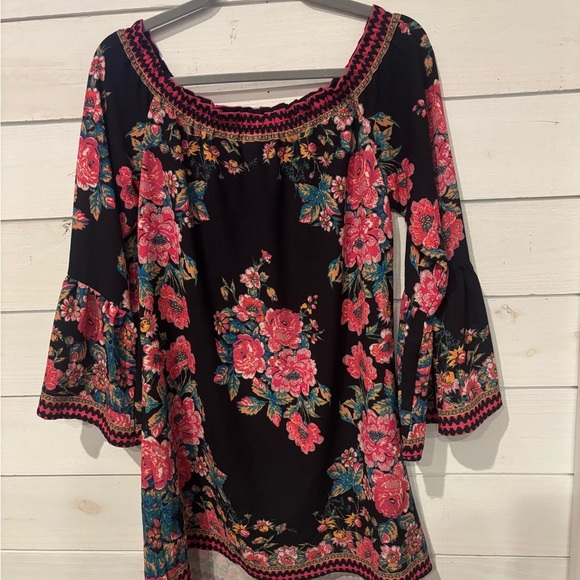 Flying Tomato Floral Black and Pink Women's Dress in size Small - Picture 13 of 15